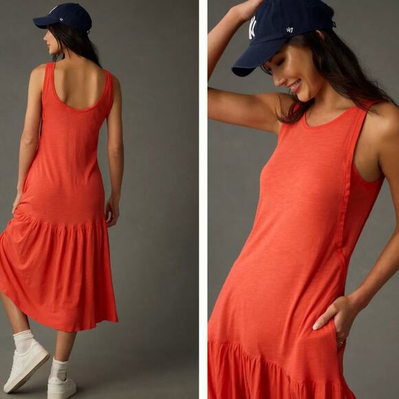 Anthropologie Daily Practice Rosewood Dress Drop Waist - Picture 2 of 11